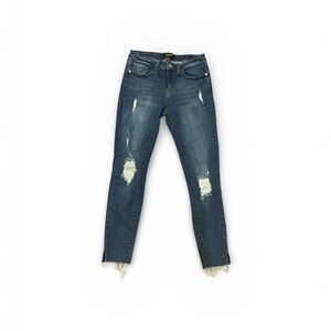 Judy Blue Distressed Skinny Jeans in dark Blue wash